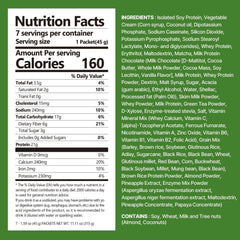 Flimeal GreenTea Matcha Protein Shake Pouch, With Crunchy Protein Balls (7 Packs X 1.59 oz)