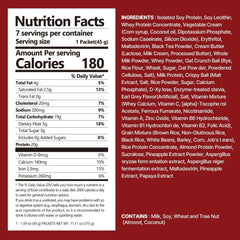 Flimeal Milk Tea Protein Shake Pouch, With Crunchy Protein Balls (7 Packs X 1.59 oz)