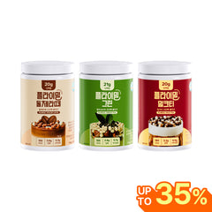 Flimeal Cafe Selection Bulk Trio Protein Shake Bundle: Milk Tea, Dolce Latte & Matcha, Meal Replacement With Crunchy Protein Balls