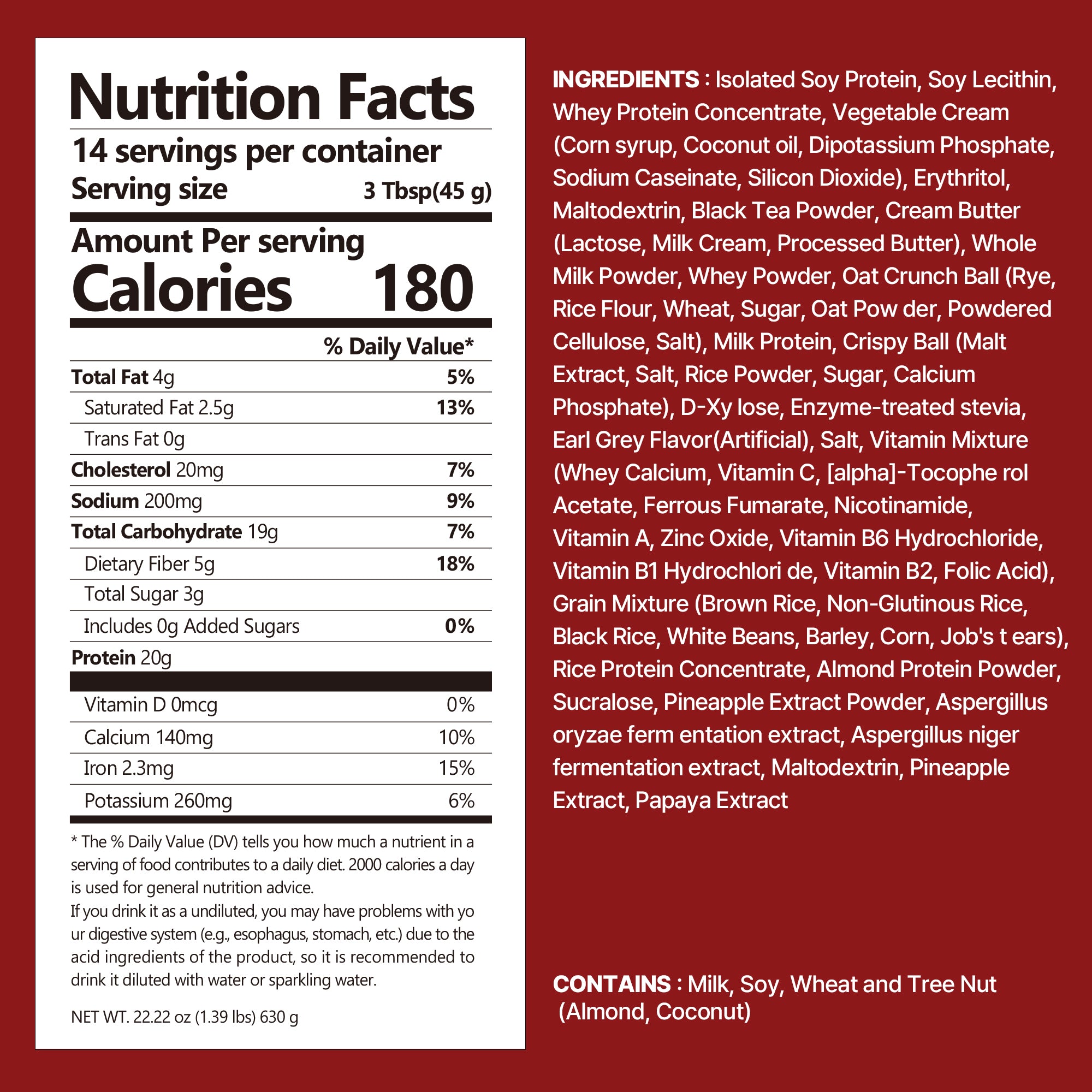 Flimeal Milk Tea Protein Shake, With Crunchy Protein Balls (22.22oz).