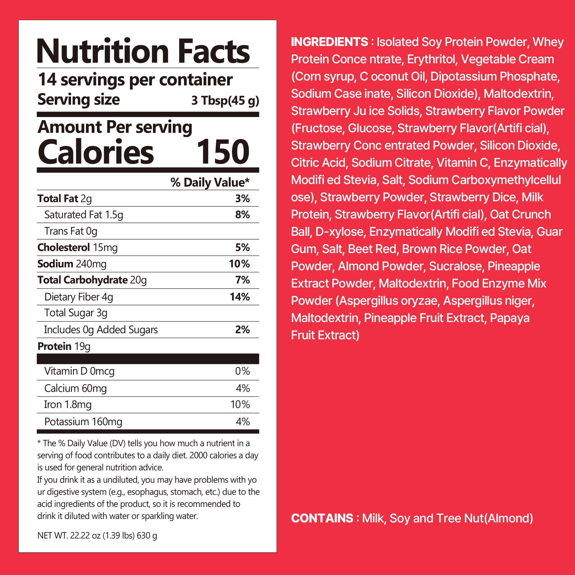 Flimeal Strawberry Protein Shake, With Crunchy Protein Balls (22.22oz).