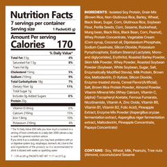 Flimeal Nutty & Sweet Balance 7p Trio Protein Shake Bundle: Black Sesame, Brown 17 Grains & Strawberry, Meal Replacement With Crunchy Protein Balls