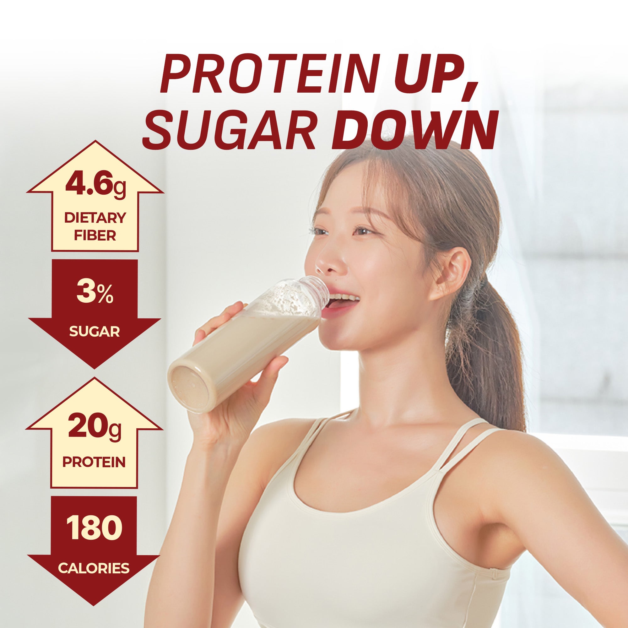 Flimeal Milk Tea Protein Shake, With Crunchy Protein Balls (22.22oz).