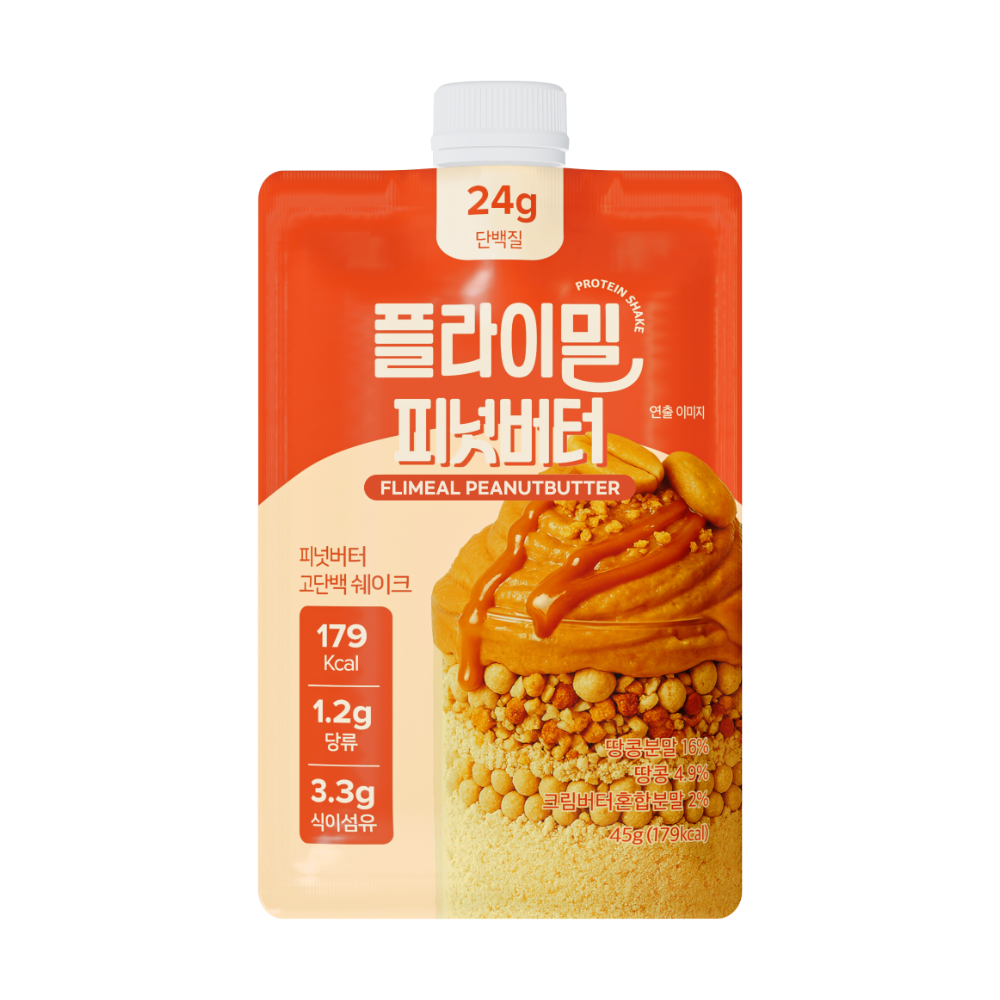 Flimeal Peanut Butter Protein Shake Pouch, With Crunchy Protein Balls 1 Packs.