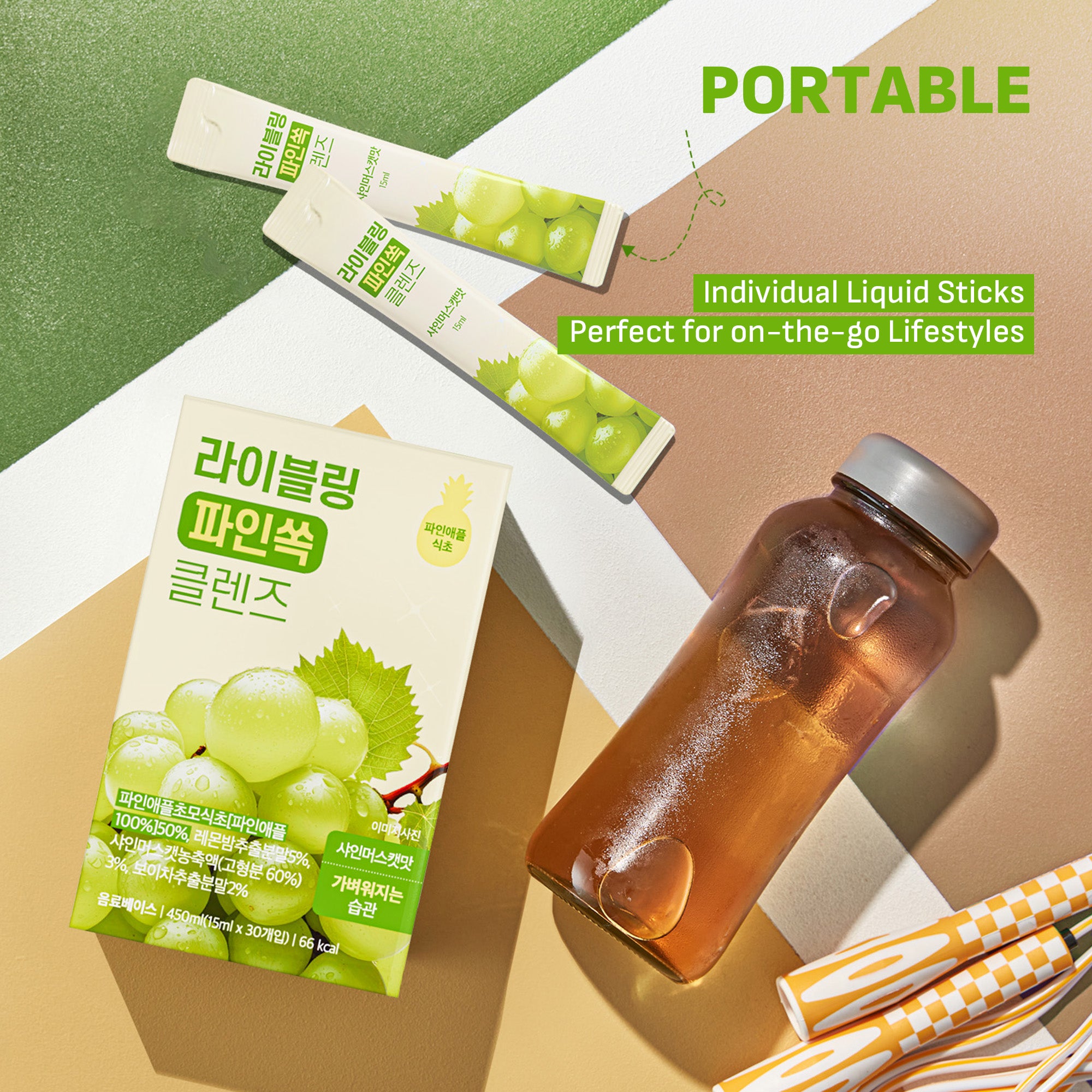 [Liveling] Pineapple Cider Vinegar Drink Stick – Shine Muscat Flavor (30 sticks).
