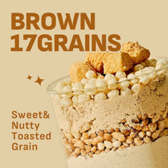 Flimeal Brown 17 Grains Protein Shake Pouch, With Crunchy Protein Balls (7 Packs X 1.59 oz)