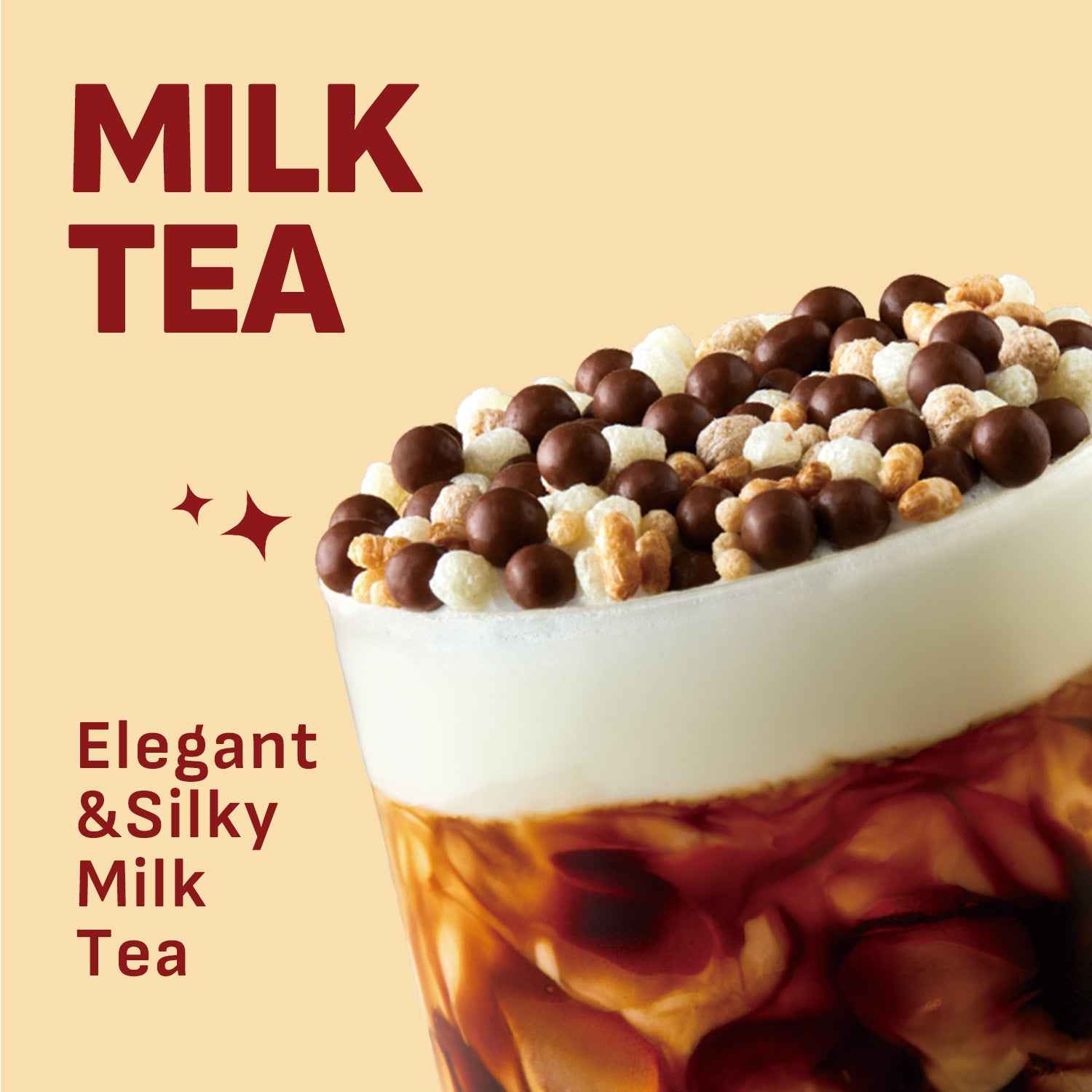 Flimeal Milk Tea Protein Shake Pouch, With Crunchy Protein Balls (7 Packs X 1.59 oz)