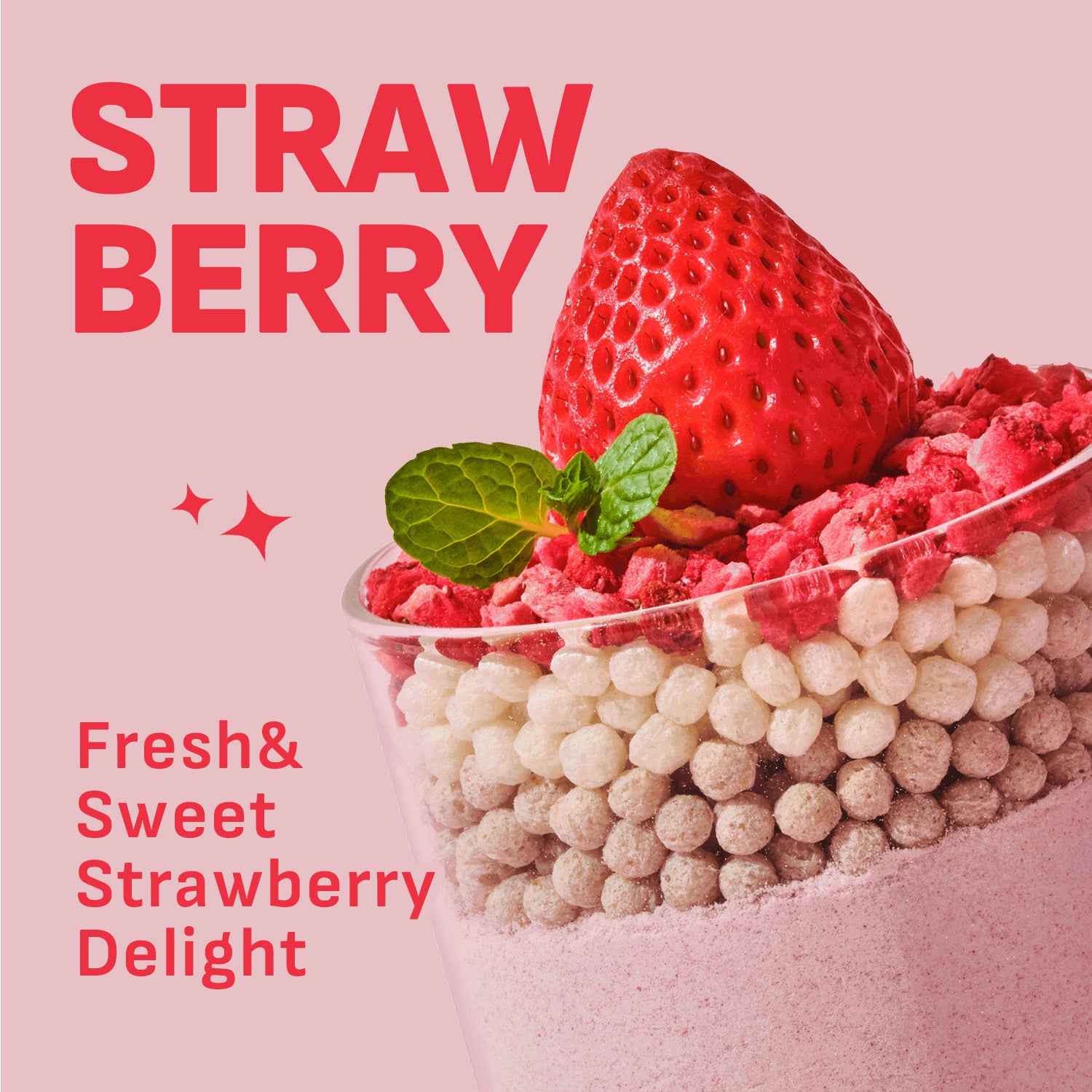 Flimeal Strawberry Protein Shake Pouch, With Crunchy Protein Balls (7 Packs X 1.59 oz)
